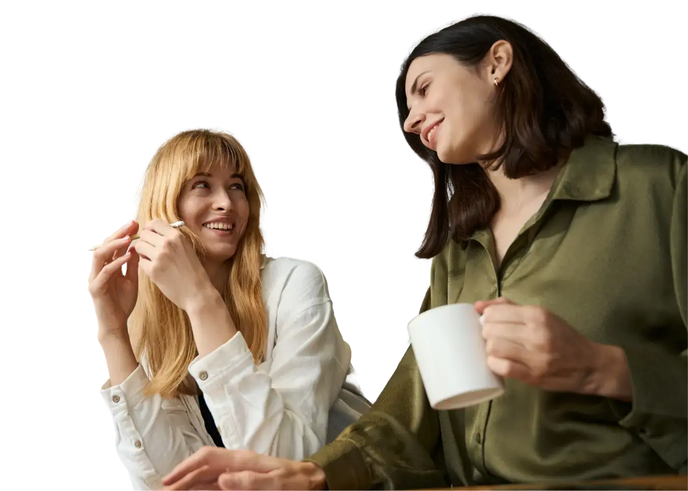 Two women looking at the Giftbit Blog.