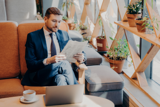 Employee reading during their break to increase and boost their employee engagement