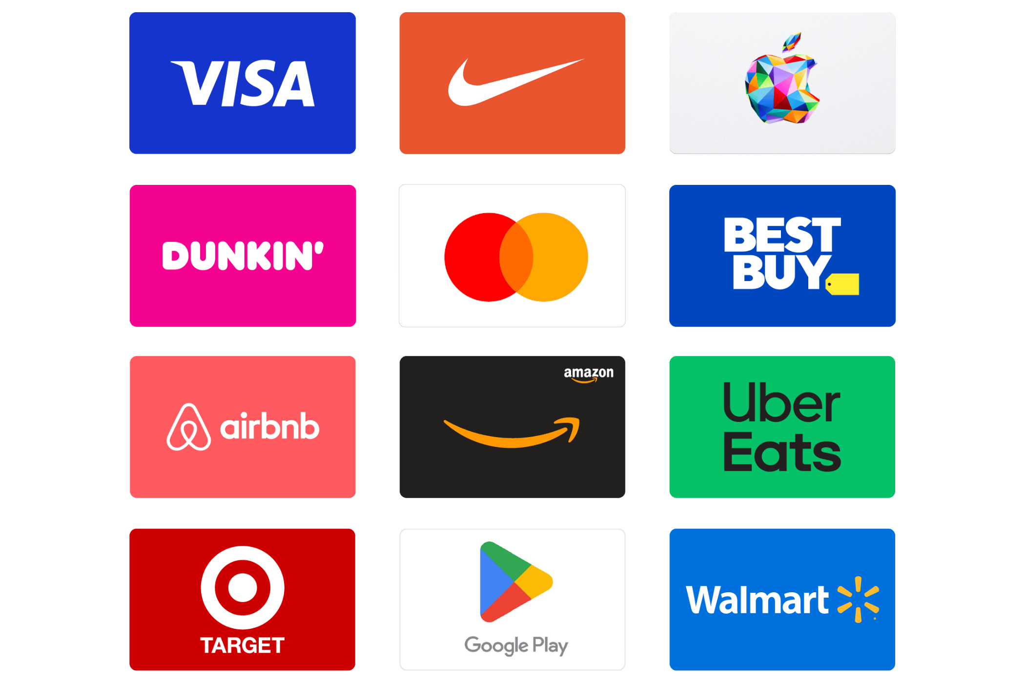 icons of gift cards in Giftbits global rewards catalog (1)